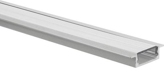 LED strip profiel Matera aluminium laag 1m incl. transparante afdekkap