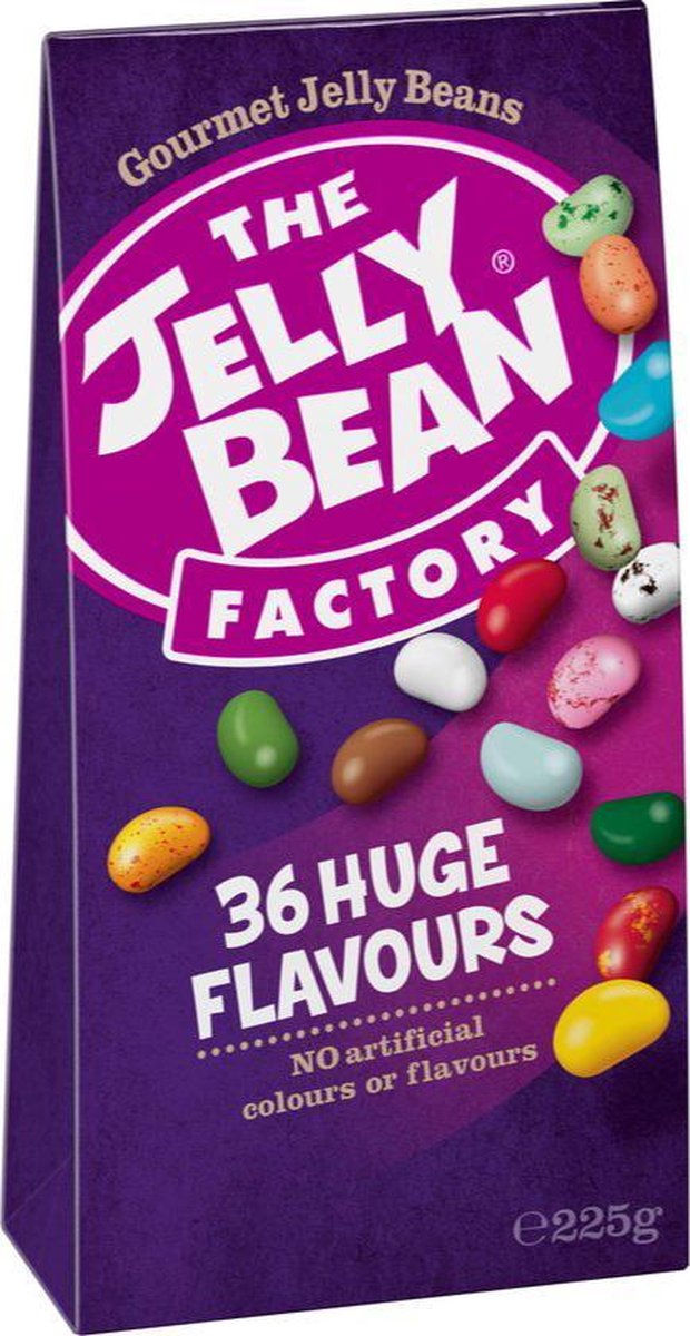 The Jelly Bean Factory Jelly Beans Mix met 36 smaken 225g bol