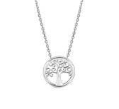Nana Dames KettingCollier levensboom 1,5 mm- 41 + 4 cm-zilver 925