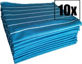 Blauwe Droogdoek - Bamboe droogdoek - Microvezeldoek - Ramen doek - schoonmaakdoeken - 10 stuks + bamboe concentraat