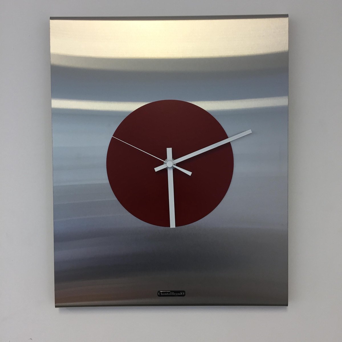 Wandklok Time Square RED Modern Design