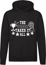 The winner takes it all hoodie | geslaagd | winaar | grappig | unisex | trui | sweater | hoodie | capuchon