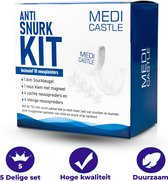 MediCastle™ Anti Snurk Kit - 5 Delig - Inclusief neusspreiders en anti snurk clip - Anti Snurk Beugel op maat- Geschikt voor mannen en vrouwen