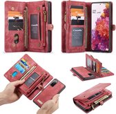 CASEME Samsung Galaxy S20 FE Vintage Wallet Case Portemonnee Hoesje - Rood