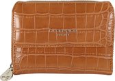 Portemonnee zip-around met flap Croco Flora & Co camel