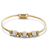Amodi® Jewellery - Beads Armband - Zirkonia - Goudkleurig