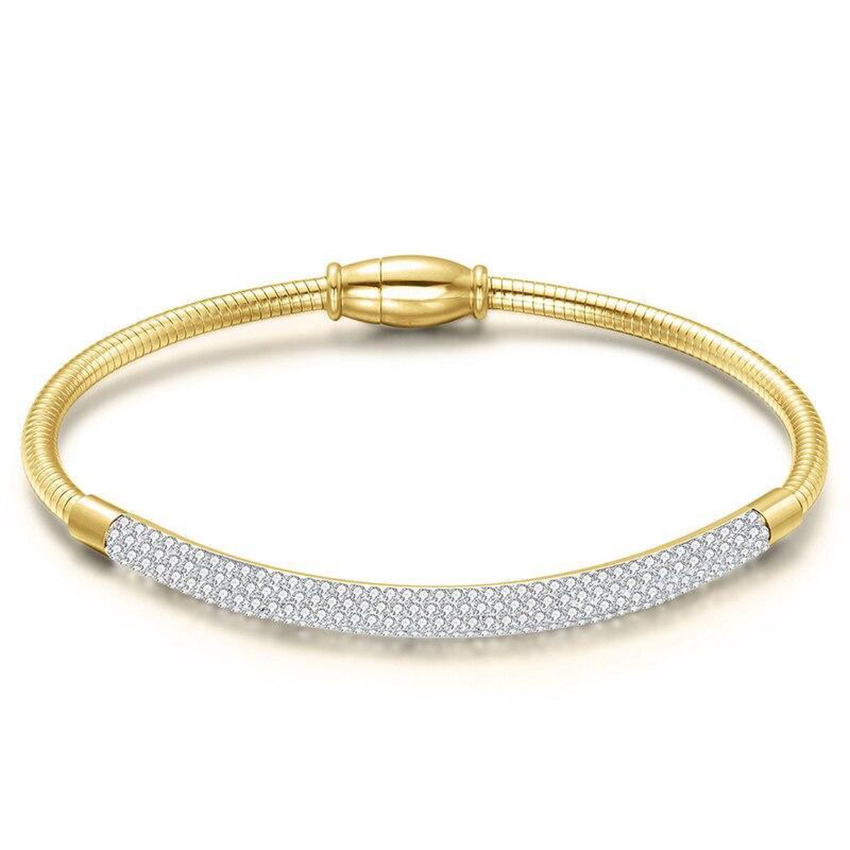 Amodi® Jewellery - Armband met Zirkonia Lagen - Goudkleurig
