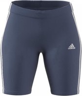 adidas adidas 3-stripes Sportbroek - Maat S  - Vrouwen - grijs/blauw - wit