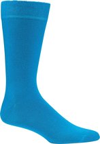 Socks4Fun – 2 paar blauw / turquoise sokken – drukvrije boord - maat 43/46