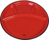 Cabanaz - bord, keramiek, FONDUE PLATE -rood