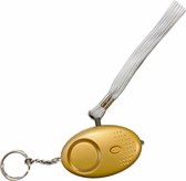 Persoonlijk Alarm | Sleutelhanger | Zaklamp | Zelfverdediging | 130DB | Personal Alarm | incl batterij |GOUD