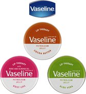 Vaseline lip therapy - 3 delig - Rosy lips, Aloe vera en  Cocoa Butter 20gr.