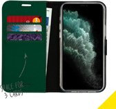 GSMNed - Wallet Softcase iPhone 11 Pro Max groen – hoogwaardig leren bookcase groen - bookcase iPhone 11 Pro Max groen - Booktype voor iPhone 11 Pro Max – groen