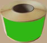 Blanco etiketten op rol - 90 x 50 mm rechthoek - groen radiant