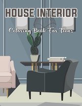 House Interior Coloring Book For Teens