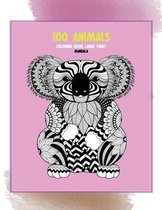 Mandala Coloring Book Large Print - 100 Animals
