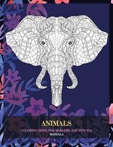 Mandala Coloring Book for Markers and Pencils - Animals