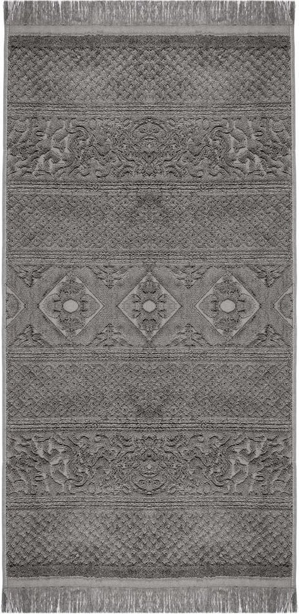 Pad handdoek Harlem Charcoal - Donkergrijs - 70x140 cm