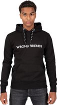 WRONG FRIENDS - MONACO MESH HOODIE - BLACK/WHITE - x-small