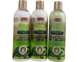African Pride  Olive Miracle Hair Care Set