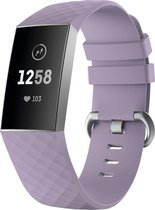 YONO Bandje geschikt voor Fitbit Charge 4 / 3 – Siliconen – Lavendel – Large