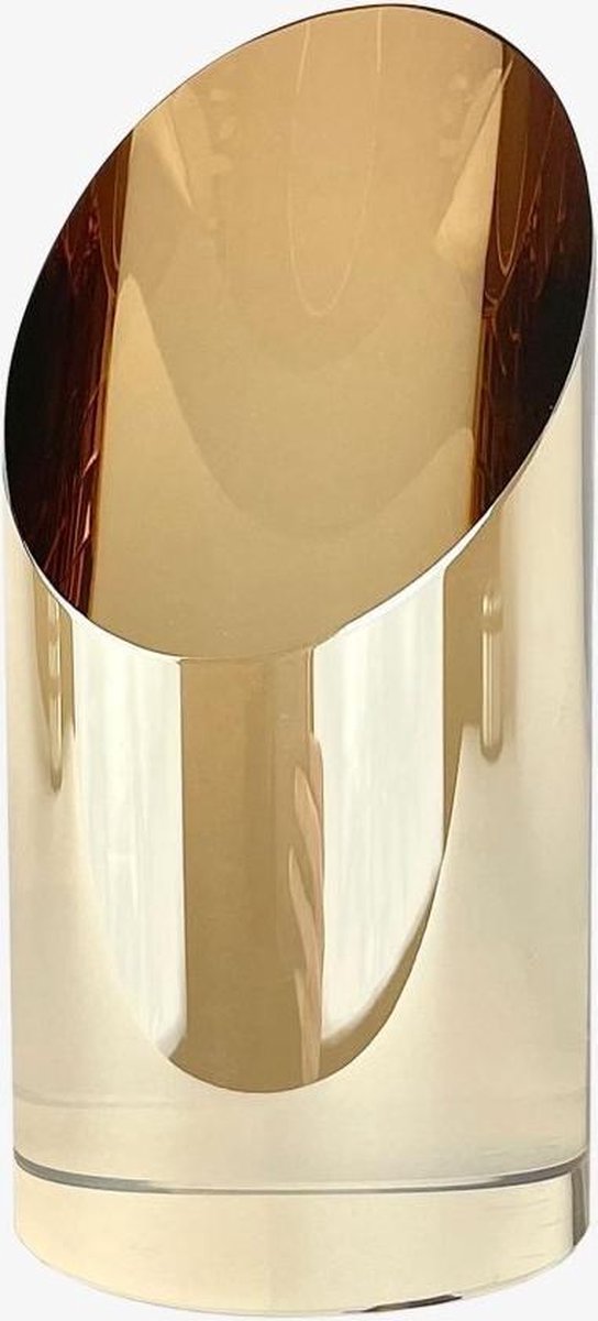 Kristal decoratie Zoë | Brons Goud Transparant | Glas Kristal | Boven op tafel In een kast Op een bureau Op een sidetable | Modern | Decoratie Paper holder | Presse papier| Woondecoratie | Woonaccessoire | Decoratie | Glaswerk | Press papier |