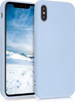 kwmobile telefoonhoesje geschikt voor Apple iPhone X - Hoesje voor smartphone - Back cover in mat lichtblauw