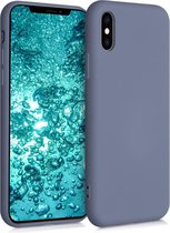 kwmobile telefoonhoesje geschikt voor Apple iPhone XS - Hoesje voor smartphone - Back cover in blauwgrijs