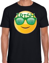 Irish emoticon / St. Patricks day t-shirt / kostuum zwart heren XL