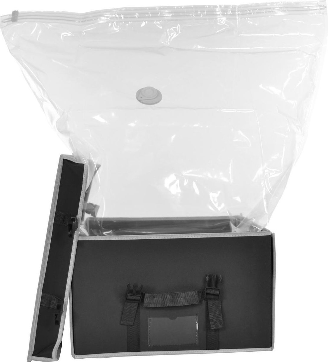 Vacuum opbergbox 40x40x25cm , Opbergbox met vacuumzak, vacuumzak in opbergbox , vacuumbox voor kleding