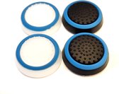 Thumb Grips | Thumb Sticks | Gaming Thumbsticks | Geschikt voor Playstation PS5 PS4 PS3 & Xbox X S One 360 | 1 Set = 4 Thumbgrips | Wit Lichtblauw (2x) en Zwart Lichtblauw (2x)