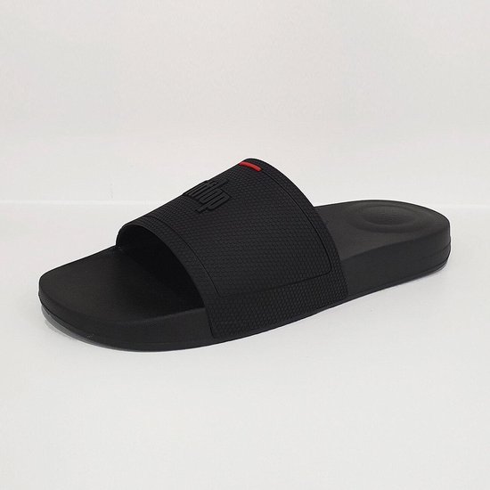 FitFlop™ Iqushion Pool Slides Men All Black - Maat 43 | bol