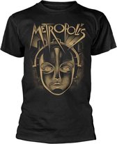 Plan 9 Metropolis Unisex Tshirt -S- METROPOLIS - FACE Zwart