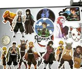 Demon Slayer sticker mix - 50 verschillende manga afbeeldingen - voor laptop, muur, smartphone etc.