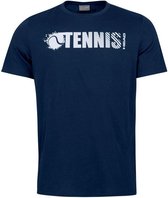 HEAD Font T-Shirt Tennis Tennisshirt Heren Blauw - Maat XL