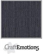 CraftEmotions linnenkarton 10 vel antraciet 30,5x30,5cm / LC-72