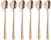 Amefa Vintage - Icetealepel - Goudkleurig -  RVS - (Set van 12) en Yourkitchen E-kookboek