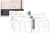 Hobbit schoolagenda 2021-2022 - STUDIEPLANNER D2 - toetsweekplanners - ringband - elastieken band - 7 dagen over 2 pagina's - harde kaft - 160 pagina's - roze zalm - ongeveer A5 formaat