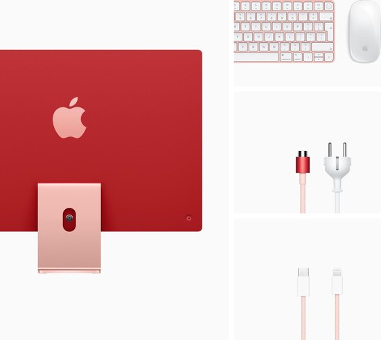 Apple iMac 24 inch (2021) - M1-chip - 8GB RAM - 256GB SSD - Roze | bol