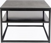 Sense' Living Salontafel Eve 60 x 60 cm hout/RVS, zwart