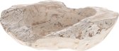 Kaarshouders En Plateaus Dijk Natural Collections Teak Kom White 30cm