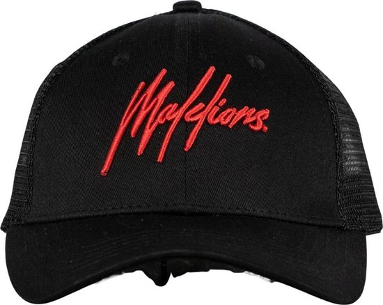 Malelions Sport Signature Cap - Black/Neon Red - ONE SIZE