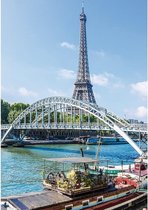 1x Zelfklevende Poster Bridge | 200x140cm | Parijs