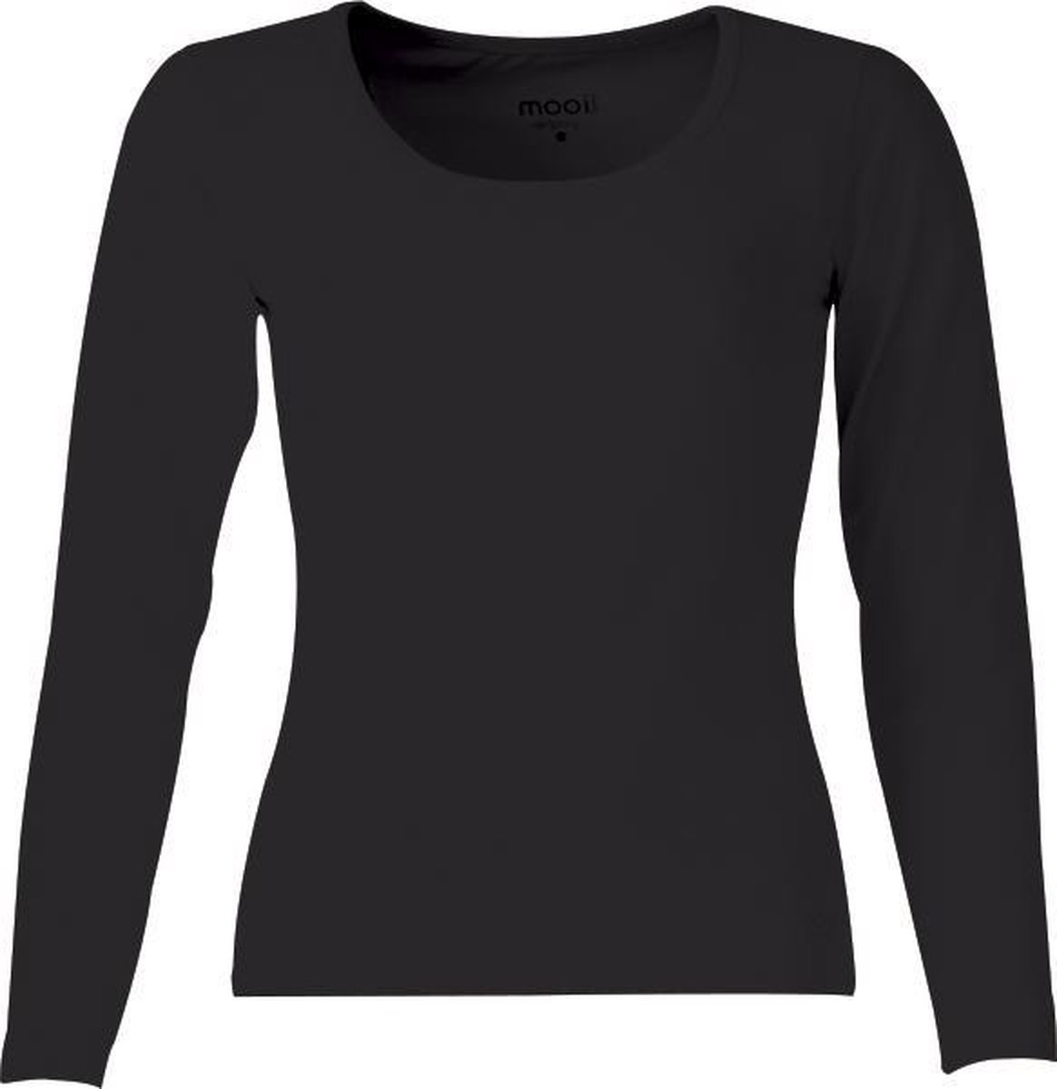 MOOI! Company -T-shirt Arlette lange mouw - O-Hals - Aansluitend model - Kleur Zwart - S