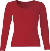 MOOI! Company -T-shirt Arlette lange mouw - O-Hals - Aansluitend model - Kleur Rood - XXL