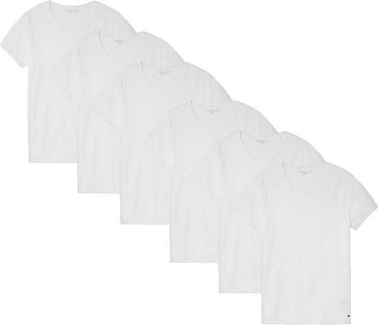 toelage kraai weerstand bieden Tommy Hilfiger 6-pack t-shirts wit -XL | bol.com