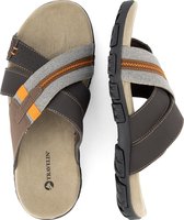 Travelin Solsvik Slipper - Leren Outdoor- Sport- en Wandelsandalen met Profielzool - Bruin - Maat 44