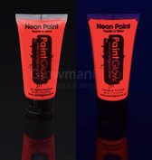 Verf - Neon verf - Rood - Body paint - Lichaams verf - Schilderen - NEON - Lichtgevende verf - Schilderen - Tekenen - NEW LINE - PRO LINE