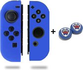 Gadgetpoint! | Nintendo Switch & Lite | Siliconen Joy-Con Controller Hoesjes + Thumbgrips (1 Set = 2 Thumbgrips) | Grip | Blauw + Zelda