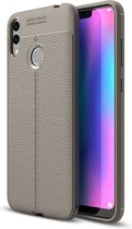 Litchi Texture TPU schokbestendig hoesje voor Huawei Honor 8C (grijs)